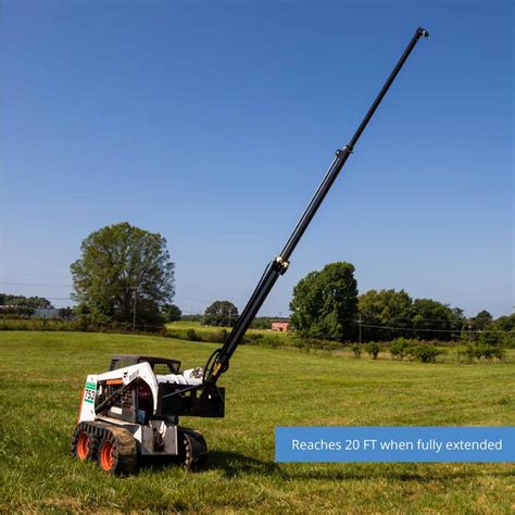 hydraulic skid steer truss boom|homemade skid steer boom pole.